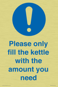 Please only fill the kettle with the amount you need